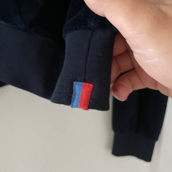 Kule Full Zip Velour Mockneck Track Jacket Navy - Picture 3 of 8